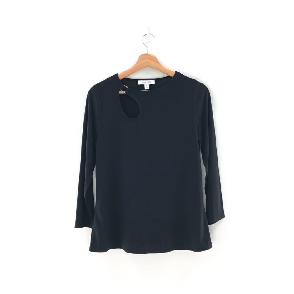 Nine‎ West Ring Key Hole Top Black Small